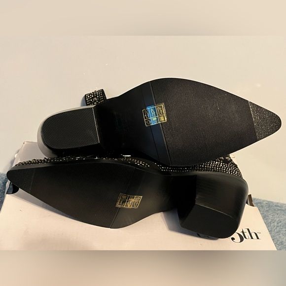 Elegant Black Studded Ankle Booties by ISNOM - Picture 10 of 16